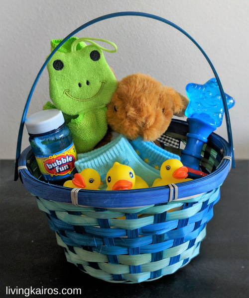 Baby's First Easter Basket for Under $10_Complete Basket