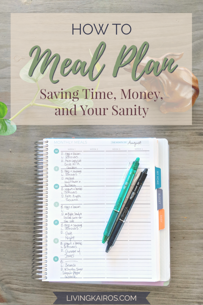 How to Meal Plan: Saving Time, Money, and Your Sanity | Organization | Meal Planning | Planners | Budgeting | Motherhood | Busy Mom