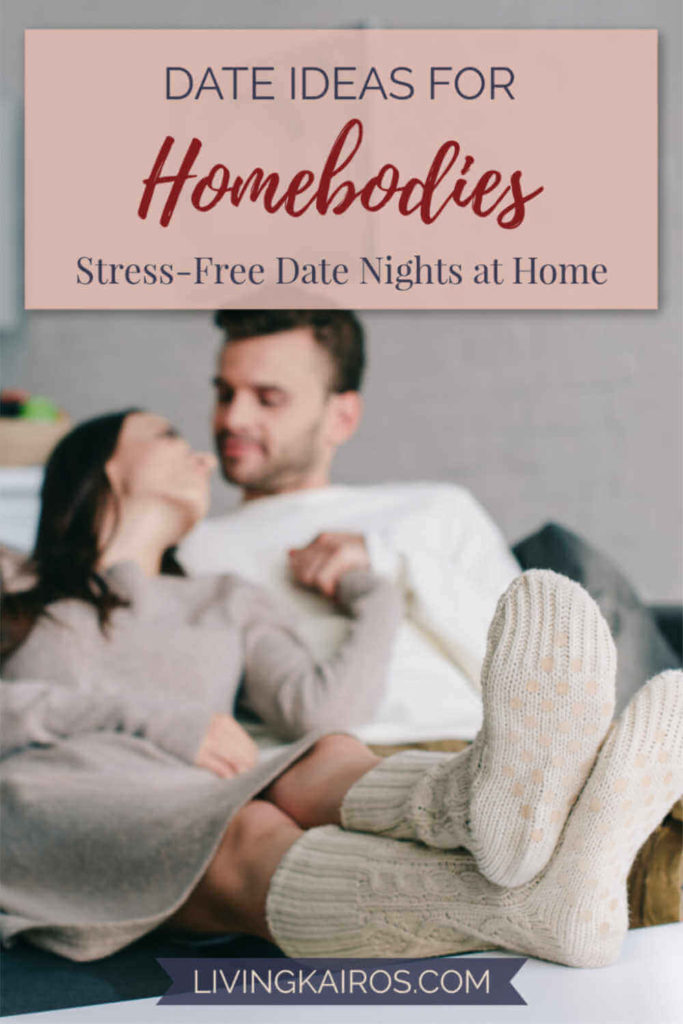 A couple sitting on a couch wearing cozy socks | Date Ideas for Homebodies - Stress-Free Date Nights at Home