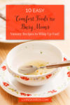 An empty plate and bowl | Easy Comfort Foods for Busy Moms