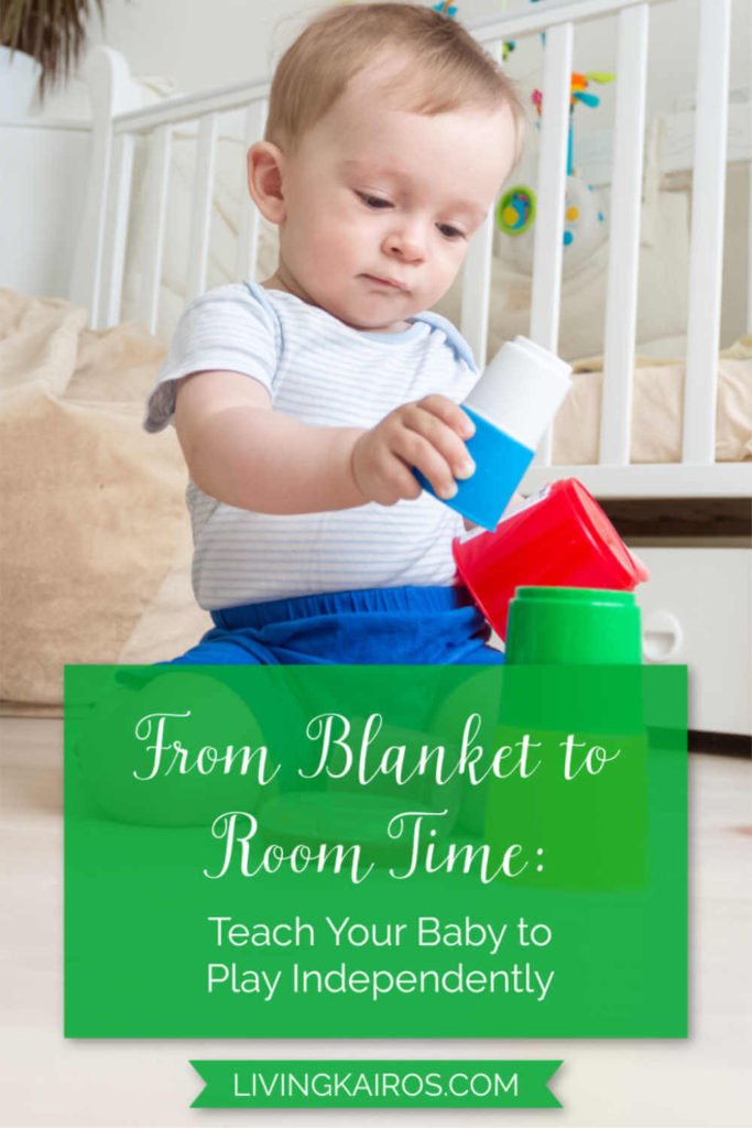 A baby playing with toys in his room | How to Teach Your Baby to Play Independently